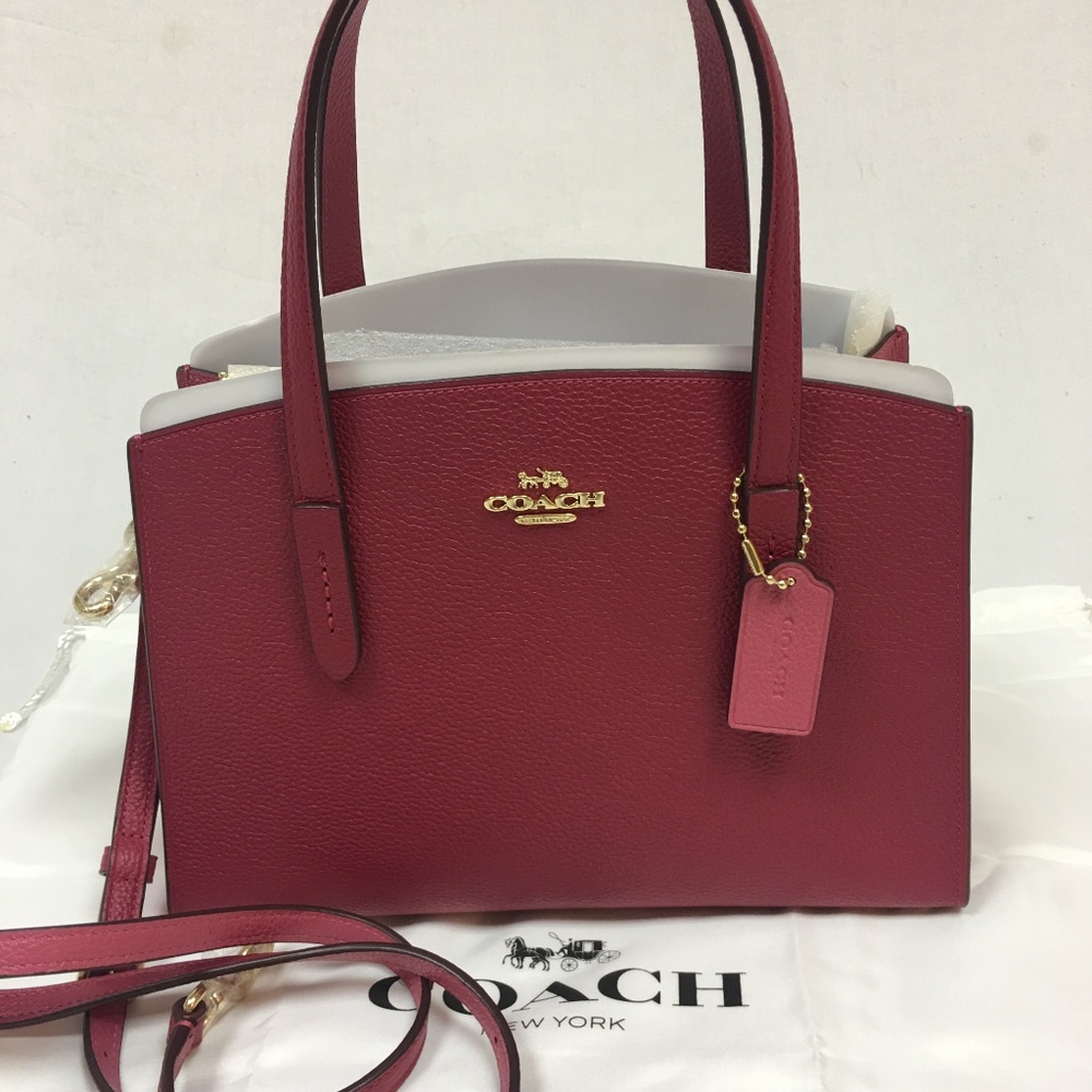 Coach 69446 Charlie 28 Carryall Bright Cherry Mult